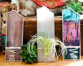 Air Plant Holder Stained Glass Hanging Wall Decor