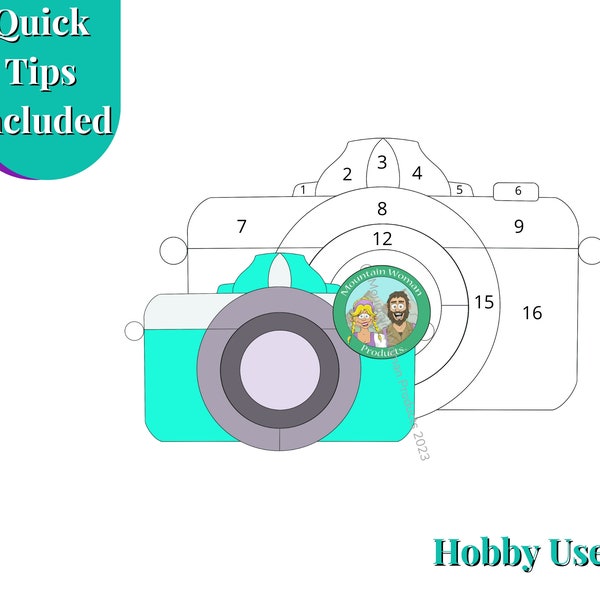 Stained Glass Retro Vintage Camera Pattern Hobby Use