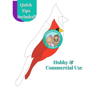 Stained Glass Cardinal Pattern Commercial Use