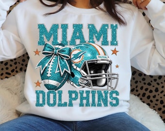 Dolphin Glitter Helmet Football PNG, Game Day Sublimation Design (Digital Download)