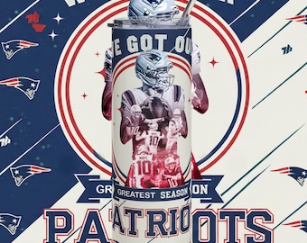 Patriot Style Football Tumbler Wrap PNG | 20oz Skinny Sublimation | Football Champions |Sports Fan Digital Download