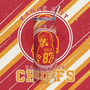 Chief Style Football 20oz Skinny Tumbler Wrap PNG , Chief Girls Football PNG , Sublimation Design (Digital download)
