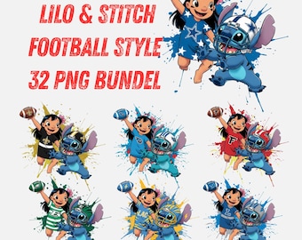 Football PNG Bundel – Cute Football Girl & Mascot Cartoon, Game Day Kids Shirt Design, Sublimation PNG