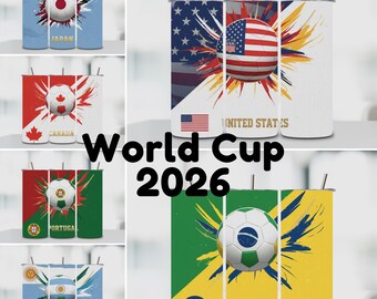 World Cup 2026 Countries PNG Bundle, National Football Teams Clipart, Soccer World Cup 2026 Designs Digital Download