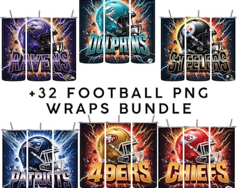 32+ Bundle Football Team Mascot PNG, Football Team PNG Wraps, Sport Fan Gift Png, American Football Png,  Football Champions
