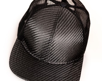 Real Carbon Fiber Snapback Hat – Luxury Mesh Back, Hard Case