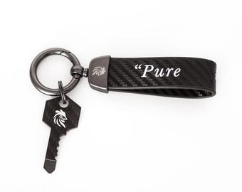 Carbon Fiber Key with Keychain – Sleek, Lightweight Design