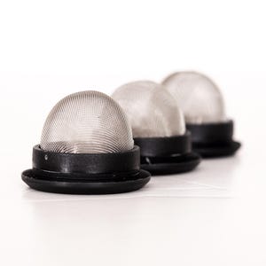 a set of three metal mesh for Carbon by Charlie powder grinder