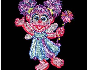 Abby-Cadabby Feen-Stickerei, Fee Prinzessin Stickdatei, süßes Cartoon-inspiriertes Abby Cadabby Stickmuster, Instant Download