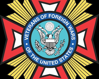 Veteranen der fremden Kriege SVG-Datei | VFW Militär Pride Clipart | USA Bunch Cut File für Cricut & Silhouette, Emblem, Digitale Dateien