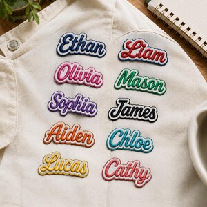 CURSIVE Name Patch! Any Color Of Name and Border Custom Made!