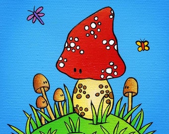 Mushroom on a Hill Print