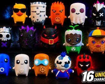 Fort Sprite Figures – Collectible Game Sprite Statue – 3D Printed Desk Decor – Keychain – Gift for Fort Fans – Multiple Characters