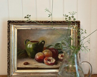 Antique still life oil painting