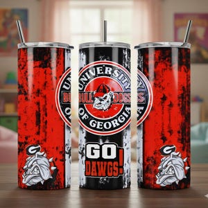 georgia bulldogs tumbler wrap, ga bulldogs tumbler wrap, 20oz tumbler, bulldog tumbler wrap png - Digital Download