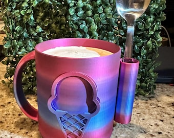 Ice Cream Pint Holder, 3D Printed, Pint Sleeve