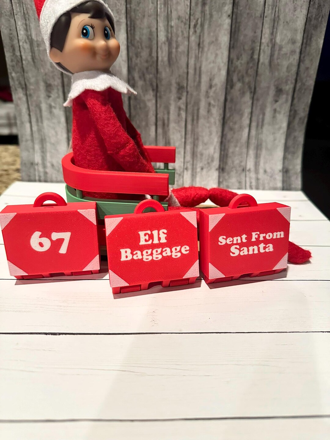 Elf Travel Luggage Set, Elf Prop, Elf Accessory, Funny Elf Prop - Etsy