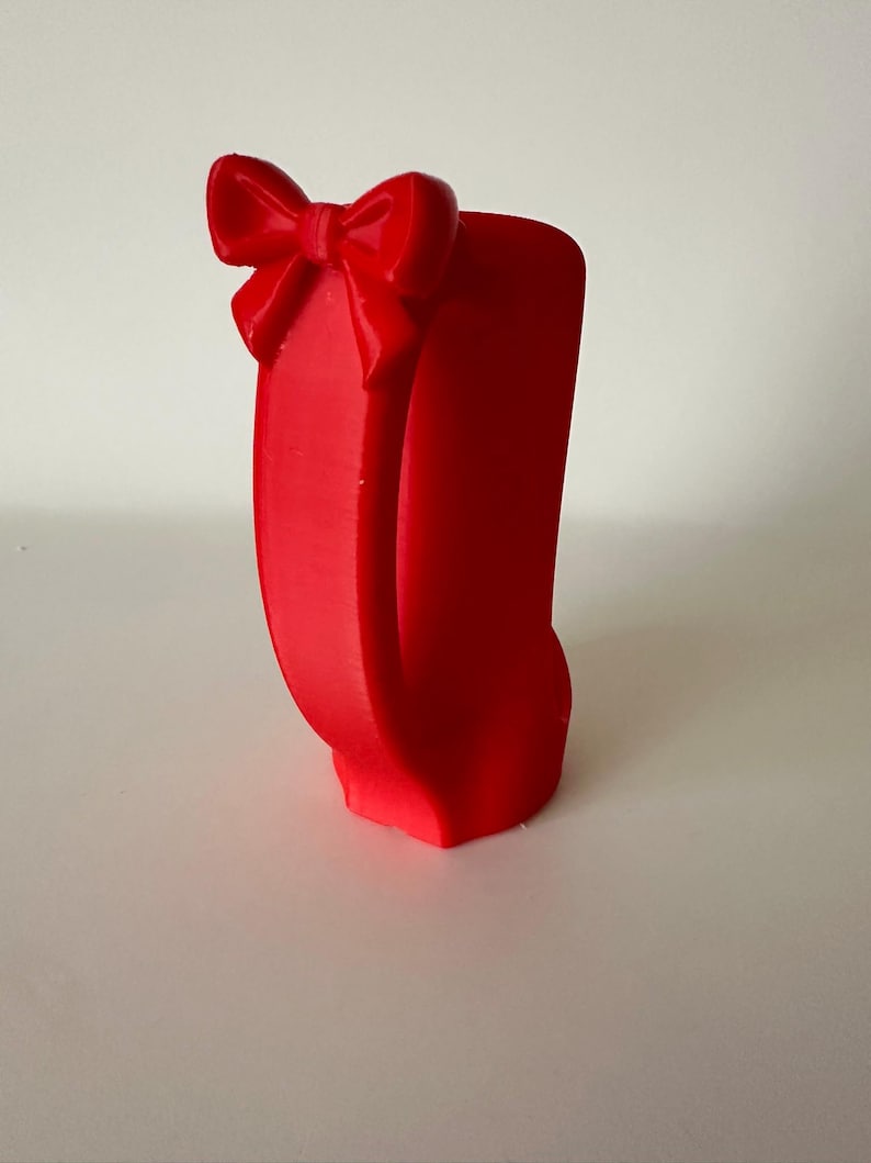 Slim Can Holder with Handle and Bow, Energy Drink Sleeve Red