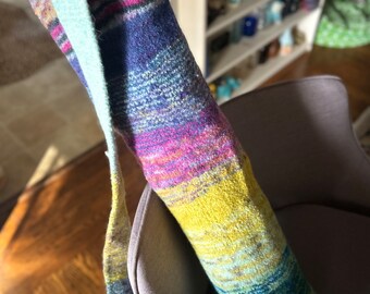 Hand Knit and Felted Yoga Mat Bag