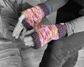 Stricken Sie Merino Wolle Handwärmer - verschiedene Farben, weich & kuschelig