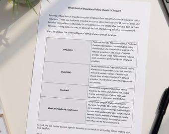 Handbuch zur Zahnversicherung: Tipps für die Auswahl der Pläne (druckbare PDF)