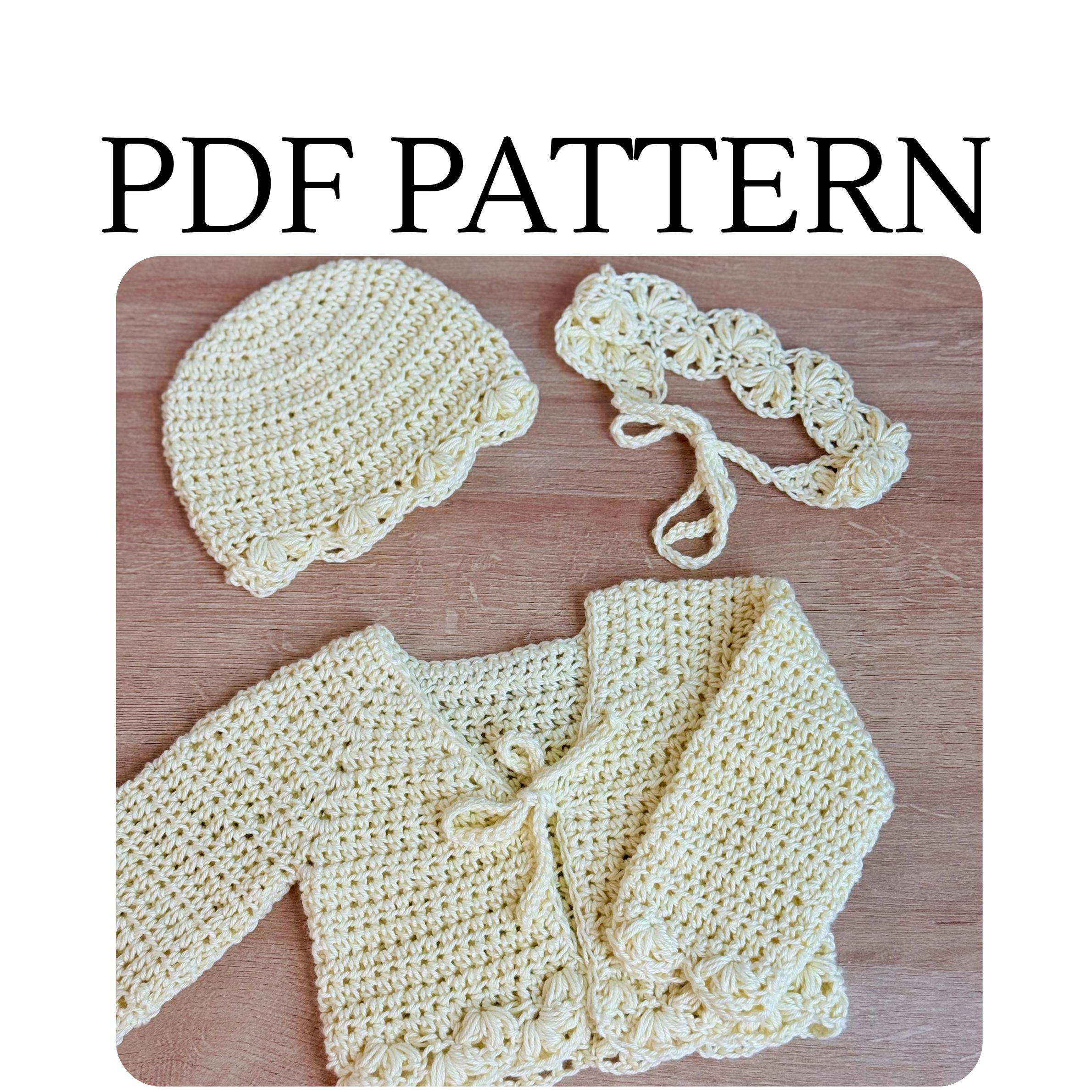 35 Baby Headband Crochet Patterns for Adorable Keepsakes and Photo Props 24 Spring Lotus Crochet Cardigan Set Pattern Baby