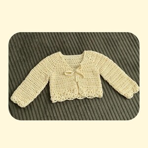 Spring Lotus Crochet Cardigan Pattern | Baby, Child Sizes 0-10 Years | Tie Front Sweater (PDF) immagine 2