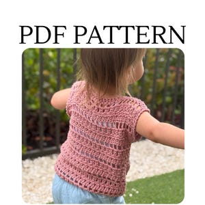 Saltwater Drift Kids Top Crochet Pattern | Sizes 0–6m to 16 youth afbeelding 1