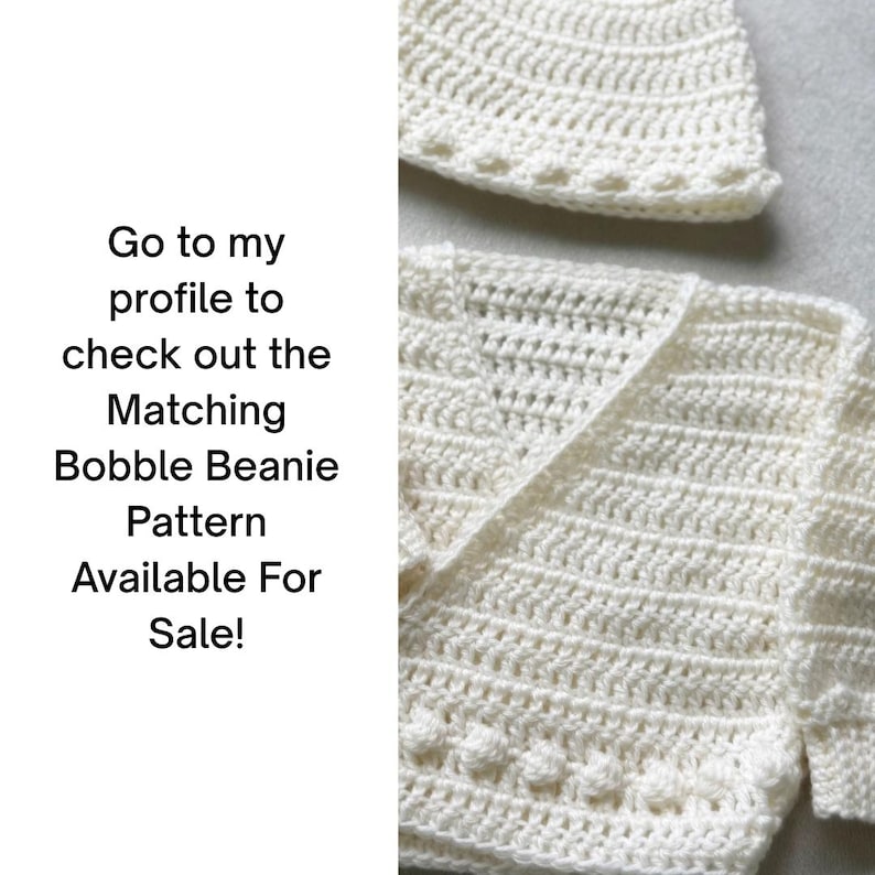 Crochet Baby Wrap Sweater Pattern - Sizes 0-24 months - Modern Fit Cardigan Pattern imagen 6