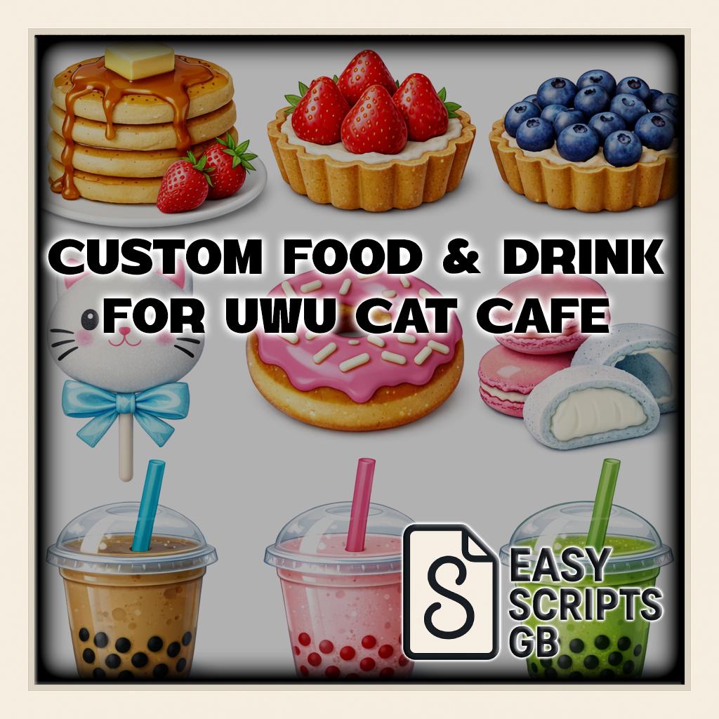 Uwu Cafe Script Custom Food & Drink Imagesfor Uwu Cat Cafe (precoded - Qbcore) - Etsy