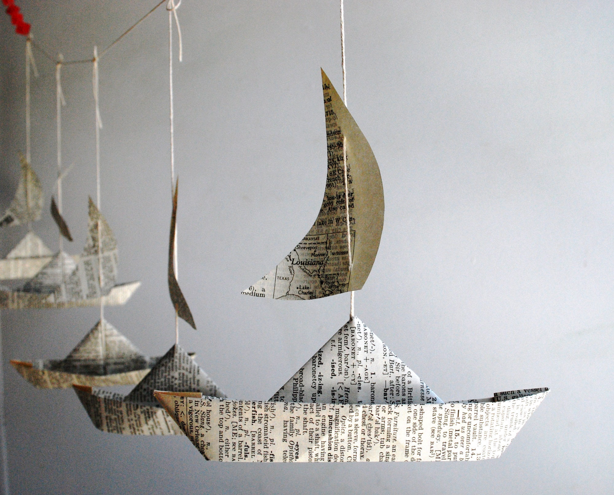 Buy Paper Boat Garland, Dictionary Pages, Party Decor, 5 Fun Paper