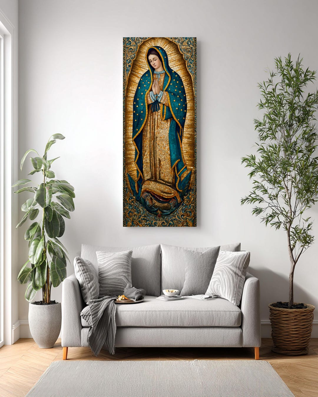 Our Lady of Guadalupe Canvas Print, Tall Narrow Catholic Wall Decor ...