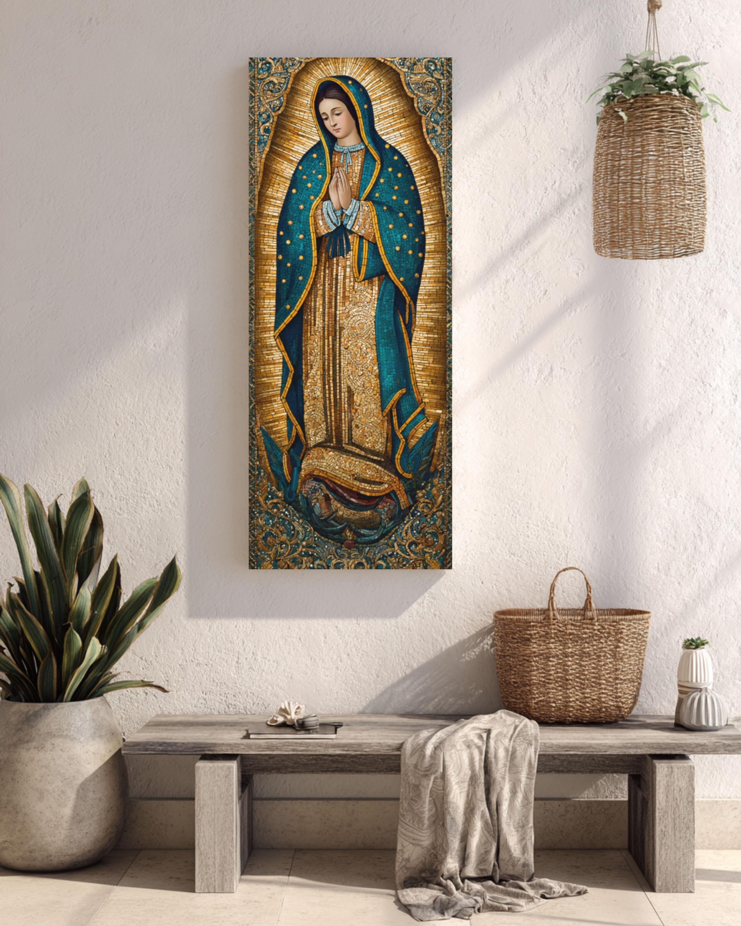Our Lady of Guadalupe Canvas Print, Tall Narrow Catholic Wall Decor ...