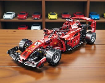 F1 RC Race Car Building Set, Remote Control Sports Car Model Kit, MOC Collectible Building Blocks Toy, DIY Racing Vehicle Gift Kids & Adults