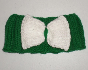 Diadema de punto con lazo de punto