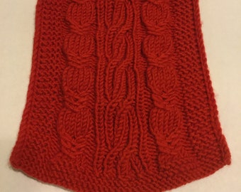 Knit Quail Tail Cabled Scarf Pattern