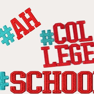 3D Textured Puff College Style Embroidery Font | Raised Satin Stitch Letters for Hats & Jackets | Bold Chain Effect Alphabet