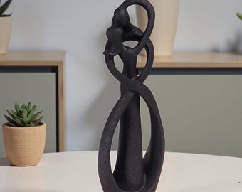 Nordic Embracing Couple Sculpture,  Creative Love Statue for Home Decor,  Modern Office, Bookshelf & Bedroom Tabletop Decoration