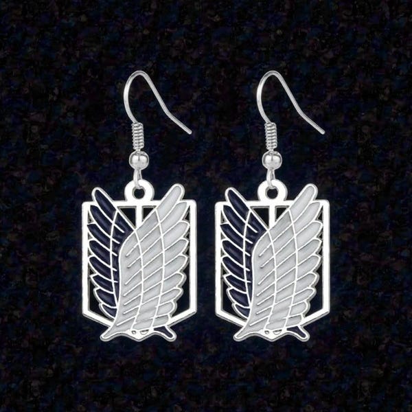 Attack Of Titan Anime Earrings, AOT Anime Cosplat Jewelry, Fashion Gift for Her