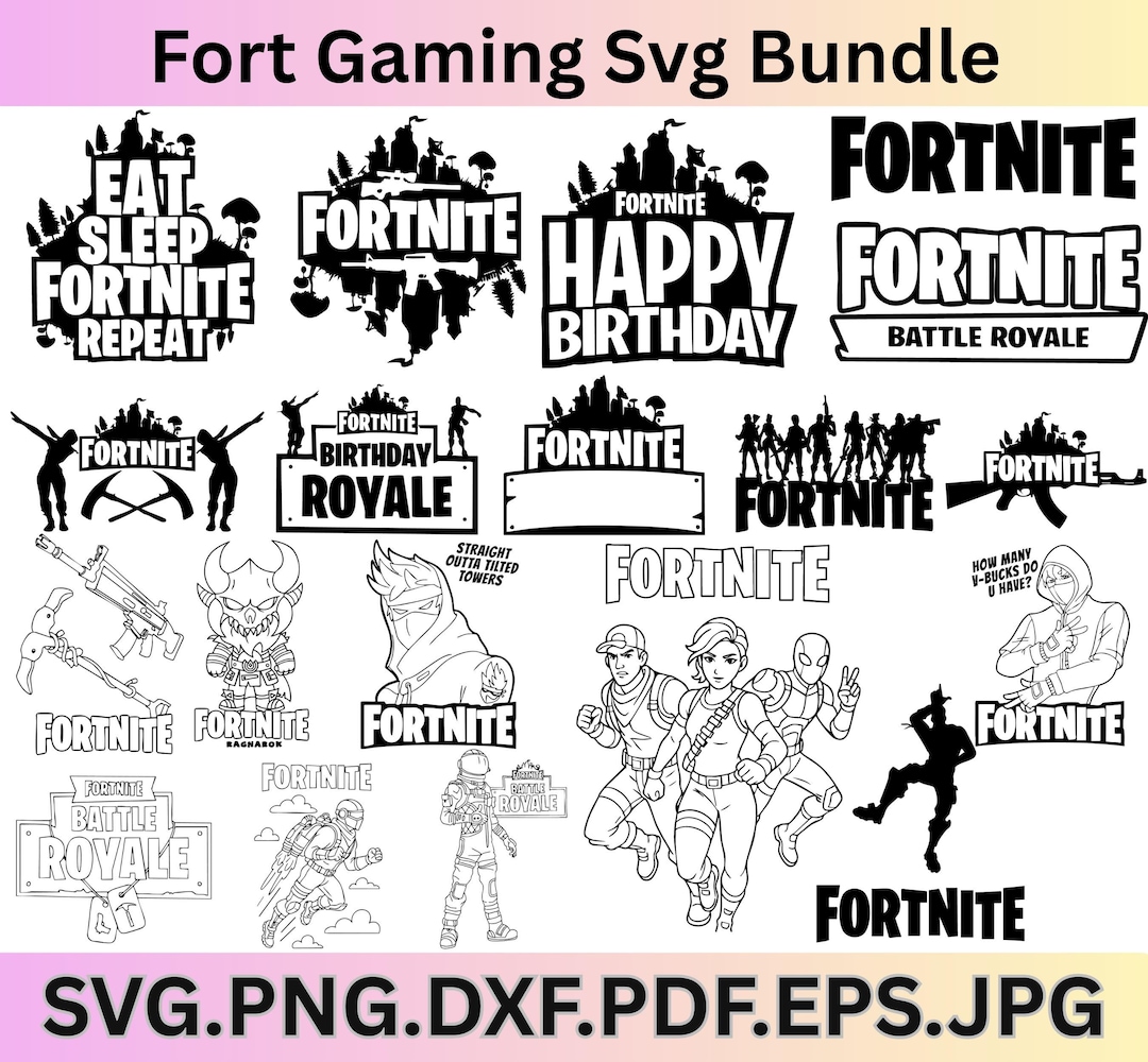 Fort Gaming SVG, Battle Royale Controller Clipart, Gamer Life Cut Files ...