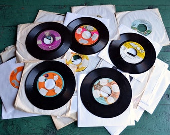 Lot of 25 Funk, Soul, Rock, R&B, Jazz 45s with damaged labels