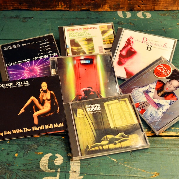 Eclectic Mix 7 of CDs, 90's Synth Pop, Brit Pop, Glam, Alt Rock, Art Rock, Industrial Collection