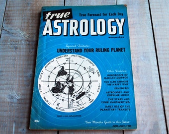 True Astrology Magazine, June/July 1954 Issue, Gemini Cancer Leo 70th Birthday