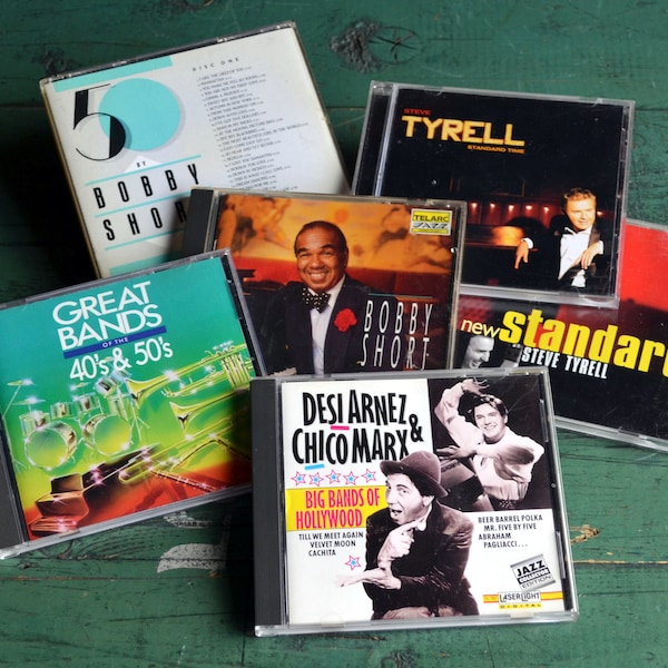Lot of 6 Jazz CDs, Bobby Short, Steve Tyrell, Desi Arnaz and Chico Marx!