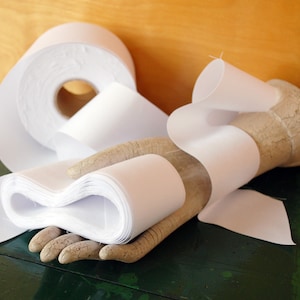 White Ribbon, 10 Yards x 2 3/8&quot;, Destash Trimmed Fabric Ribbon