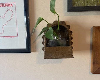PREORDER Handmade Ceramic Wall Shelf – Small Pottery Trinket Display