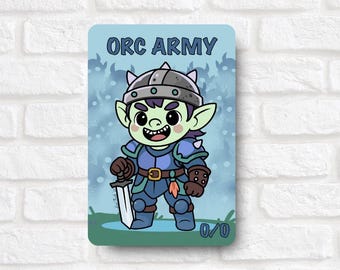 Ork Armee Token - Anpassbarer männlicher Ork Krieger | MTG