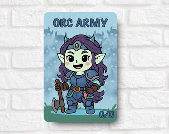 Ork Armee Token - Anpassbare Femme Ork Kriegerin | MTG