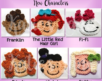 Peanuts Gang Appliques Pack #2 CROCHET PATTERN ONLY