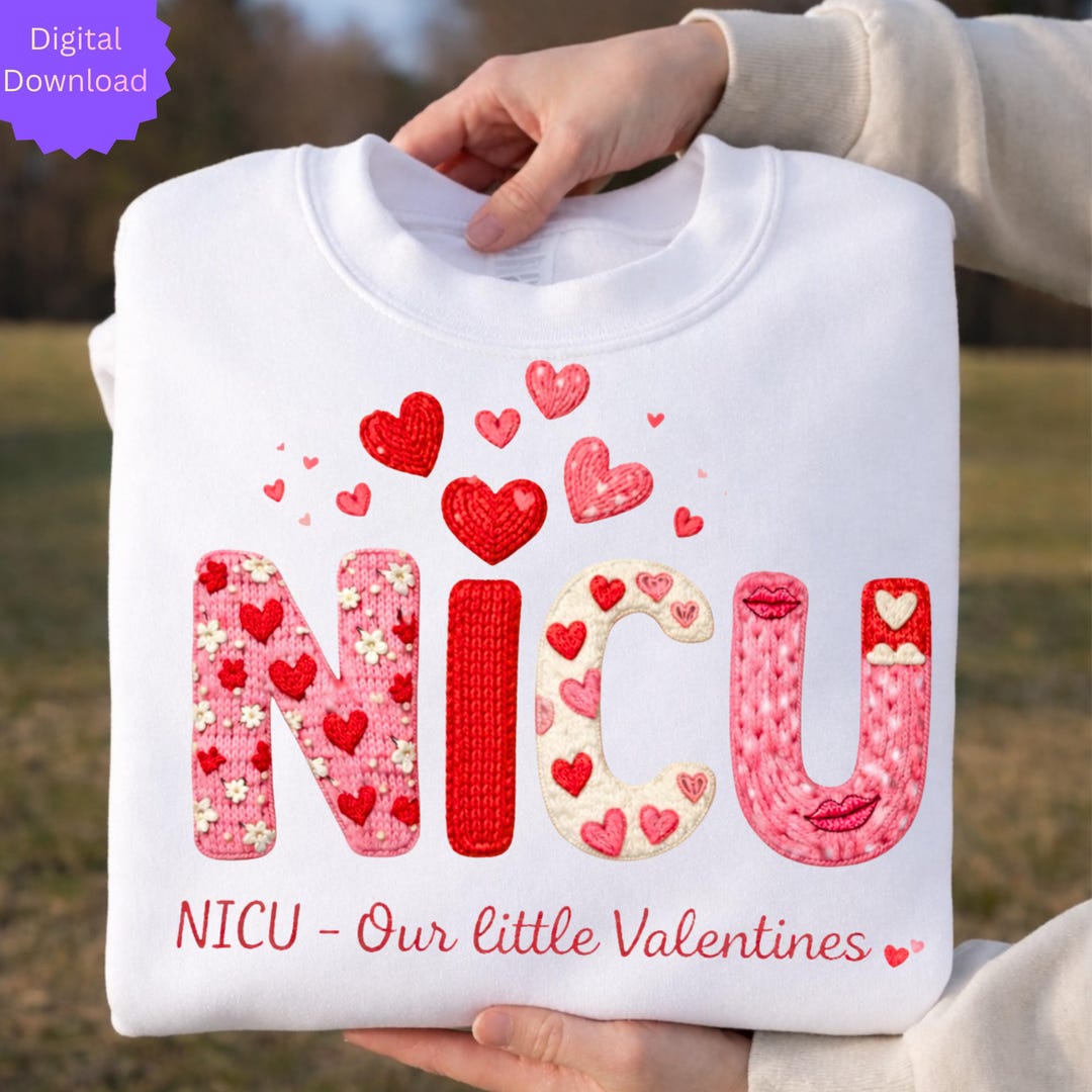 NICU Faux Yarn Valentine PNG | NICU Nurse Gift Appreciation Shirt ...